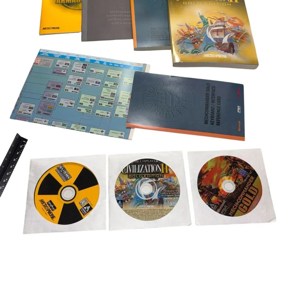 Strategy Game Room PC - Mech Commander Gold, Worms Armageddon, Civilization II